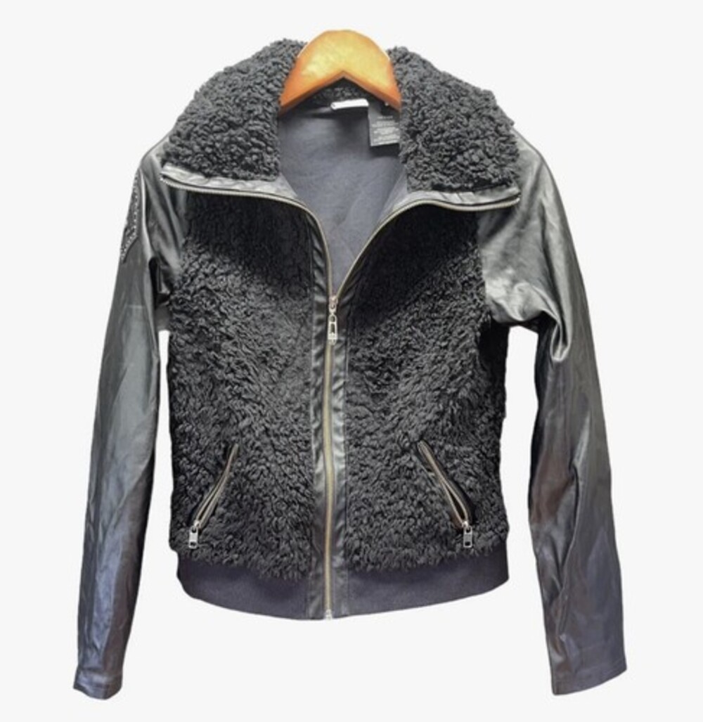 NWT Harley Davidson Sherpa Faux Leather Lightweight Jacket Women Size S